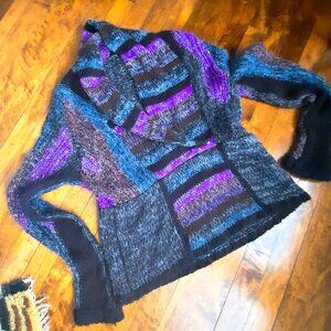 Tricotto Mohair blend cowl neck sweater, BOHO chic